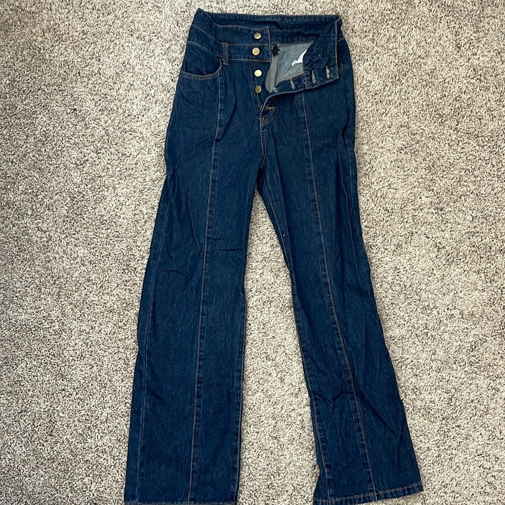 High rise boot jeans